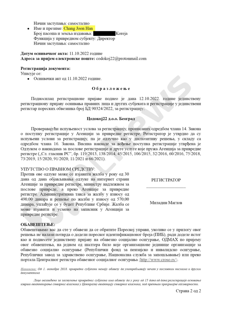 Aufgedeckt: Wie Do Kwon während seines Laufs von Interpol mit Hilfe von Anwälten ein neues Unternehmen in Serbien gründete