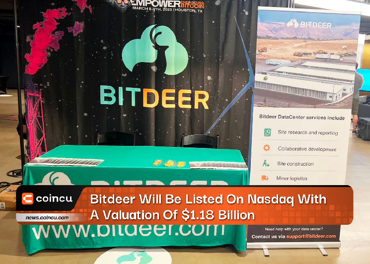 Bitdeer Will Be Listed On Nasdaq With A Valuation Of $1.18 Billion