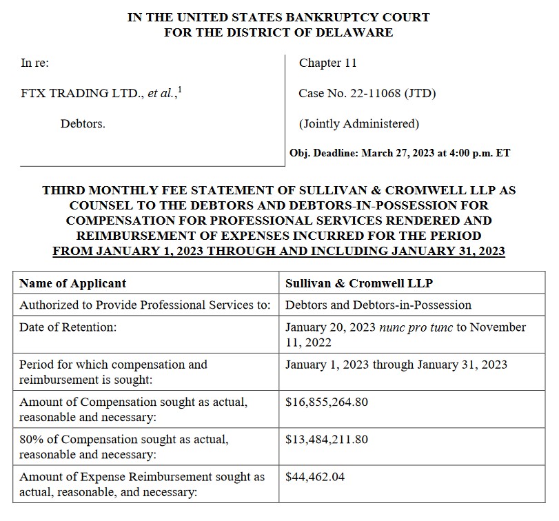 Los abogados y asesores de FTX ganaron USD 34 millones en enero