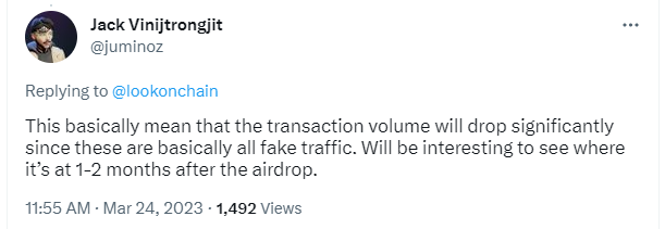 Tras el airdrop de tokens, 1,500 direcciones de Arbitrum reúnen USD 3.3 millones en dos billeteras