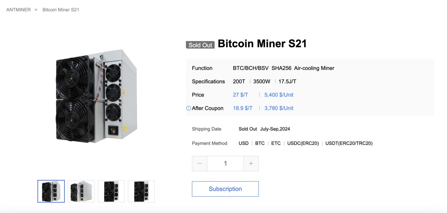 Россияне скупают китайские ASIC-майнеры, несмотря на рост цены